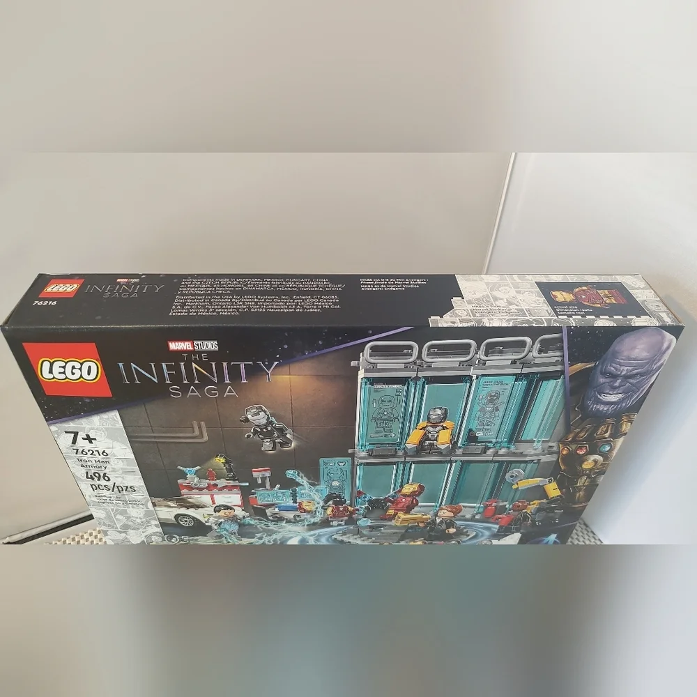 Lego 76216 Iron Man Armory The Infinity Saga Marvel Studios Building Toy NWT